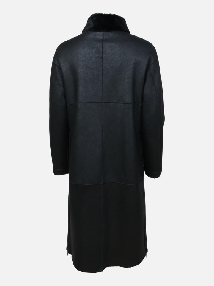 Carol, 105 cm. - Nappa lammefrakke - Dame - Sort