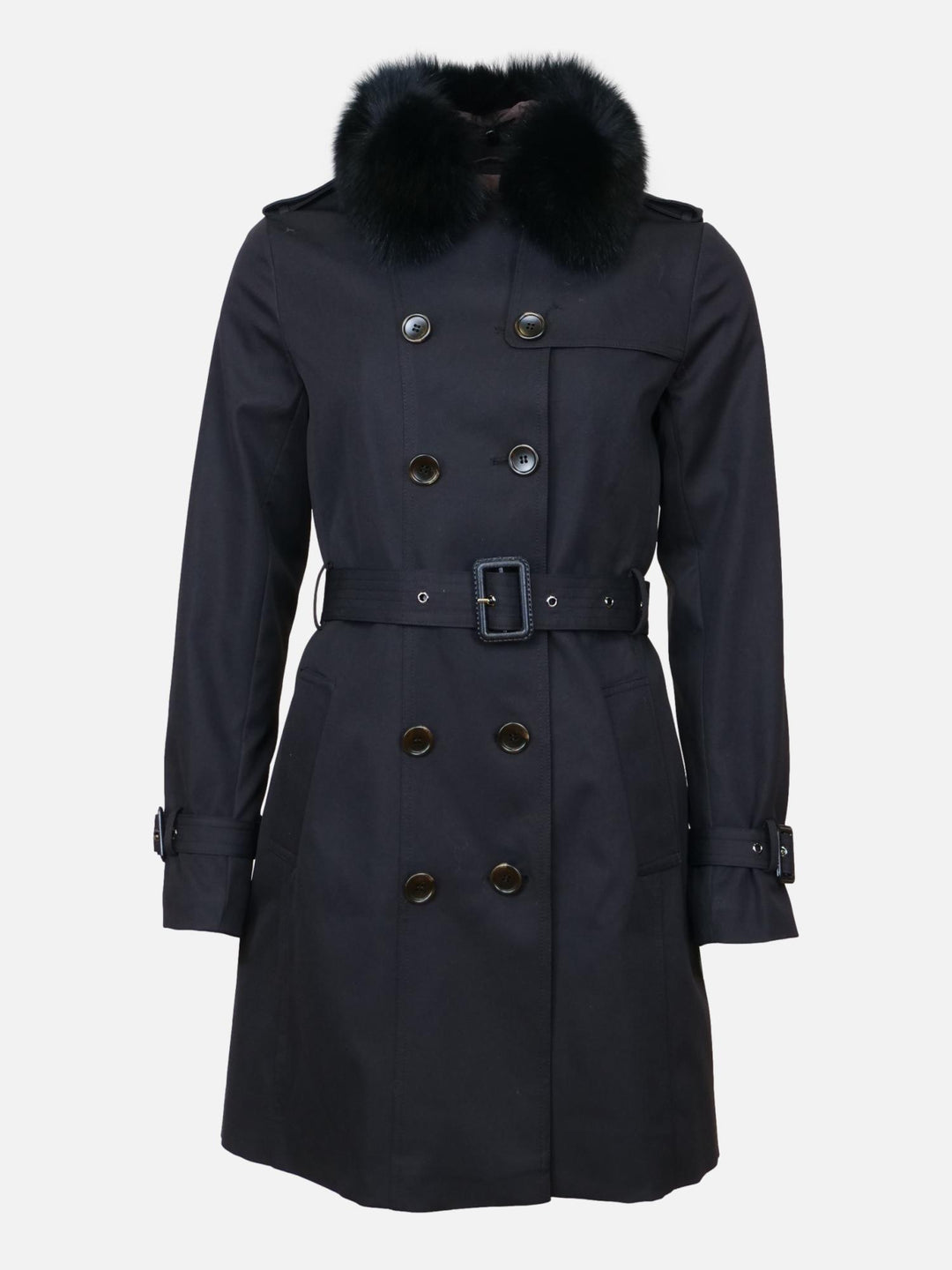 Floretta Trench Coat - Tekstil - Damer - Sort