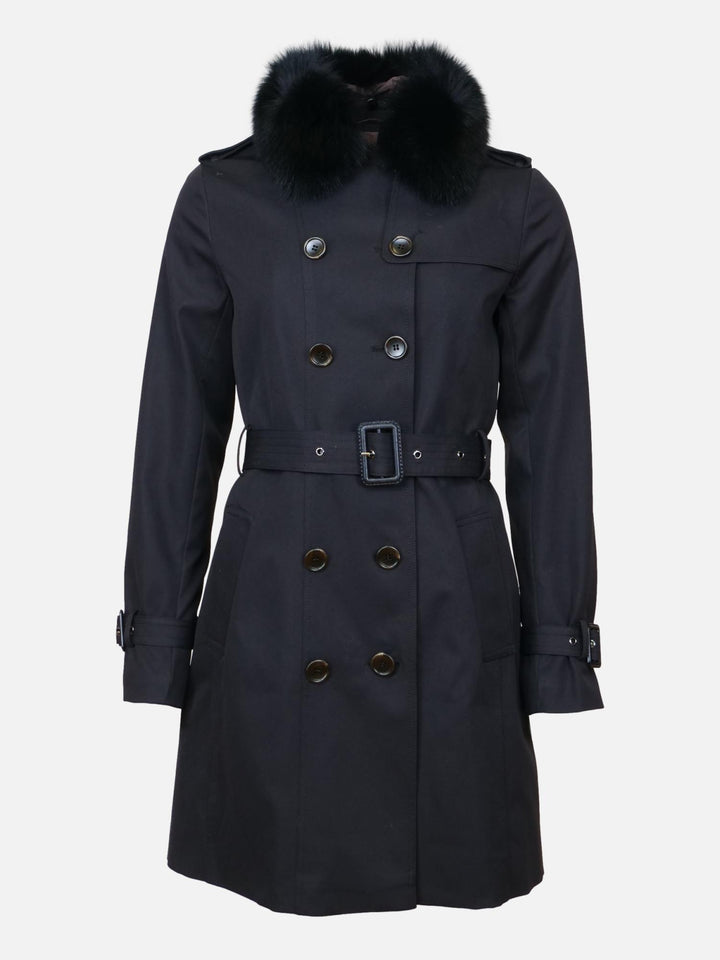 Floretta Trench Coat - Tekstil - Damer - Sort