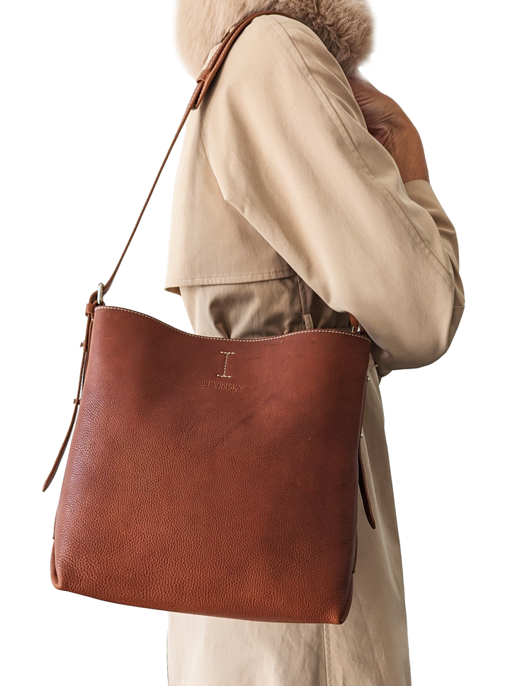 Tote 14846 - Lædertaske Tilbehør - Cognac