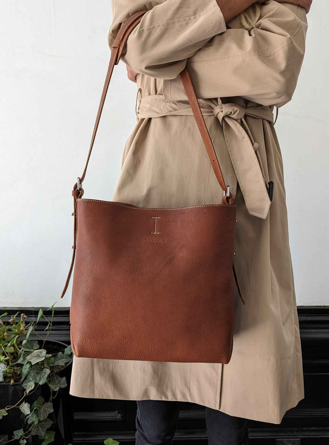 Tote 14846 - Lædertaske Tilbehør - Cognac