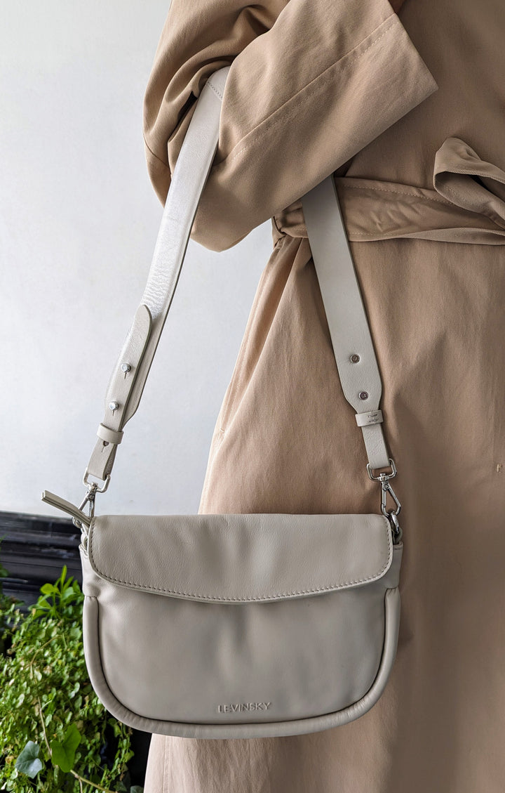Crossbody 14840 - Lædertaske Tilbehør - Beige