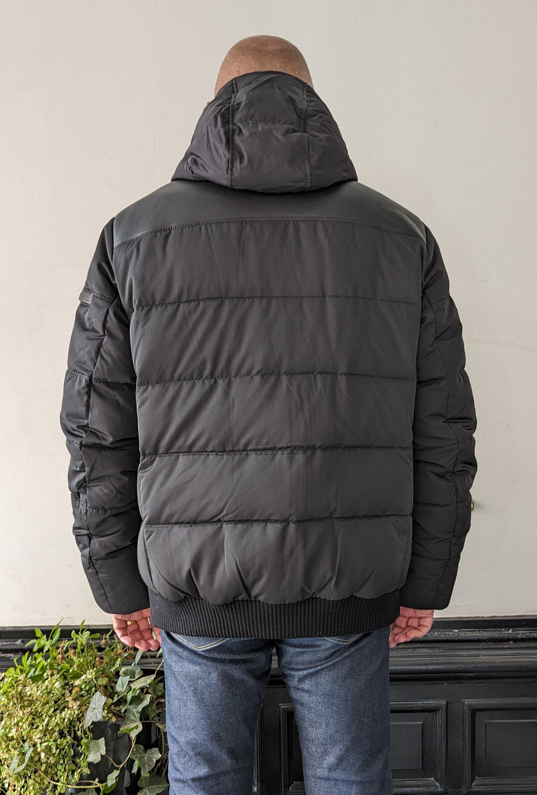 Greg, 73 cm. - Hætte - Nappa Lammejakke - Man - Sort
