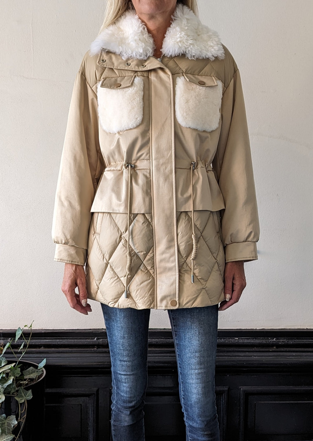 Gova, 80 cm. - Krave - Tekstil - Kvinder - Kamel