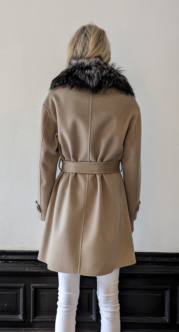 Majdan, 90 cm.  - Ull/Cashmere Coat - Dame - Eik