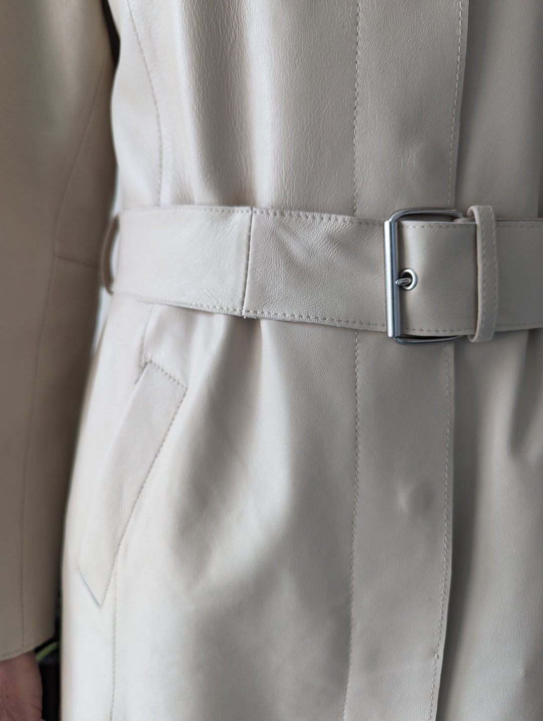Alvison, 109 cm. - Lamb Dior Bonded -nahka - Takki - Naiset - Hiekka