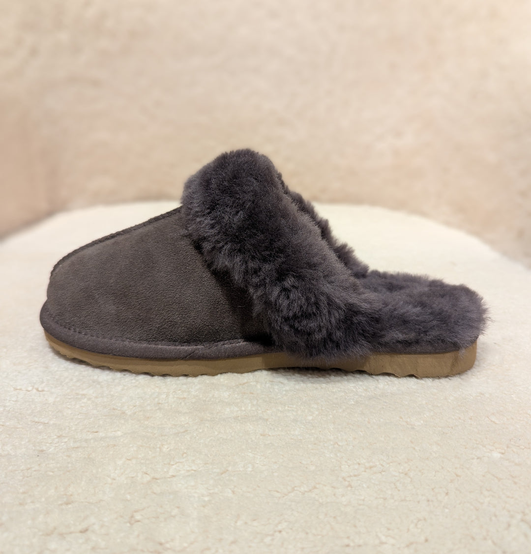 LV1 Hausschuhe – Wildleder-Lamm – Accessoires – Dunkelbraun
