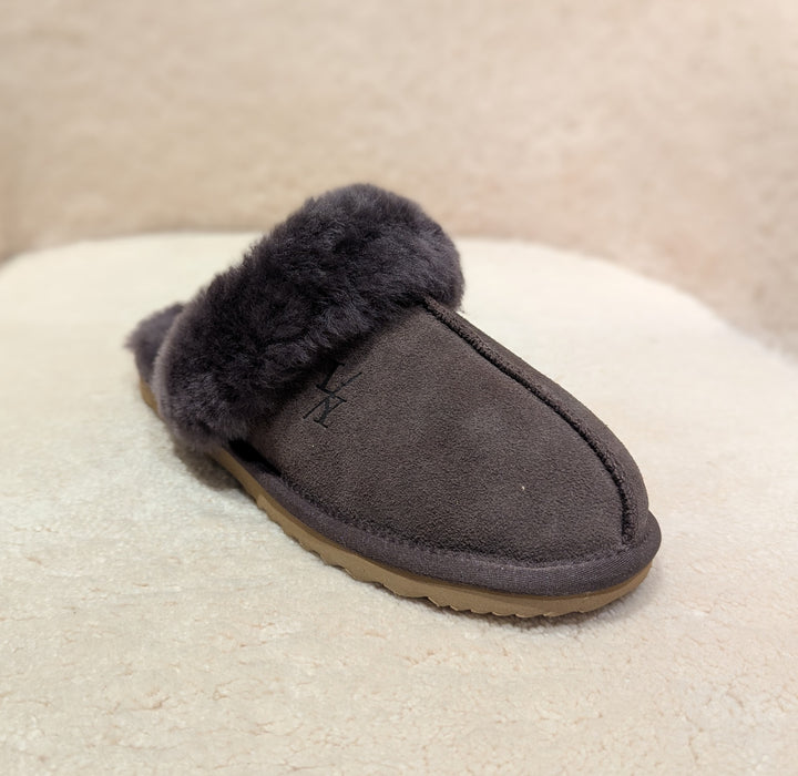 LV1 Hausschuhe – Wildleder-Lamm – Accessoires – Dunkelbraun