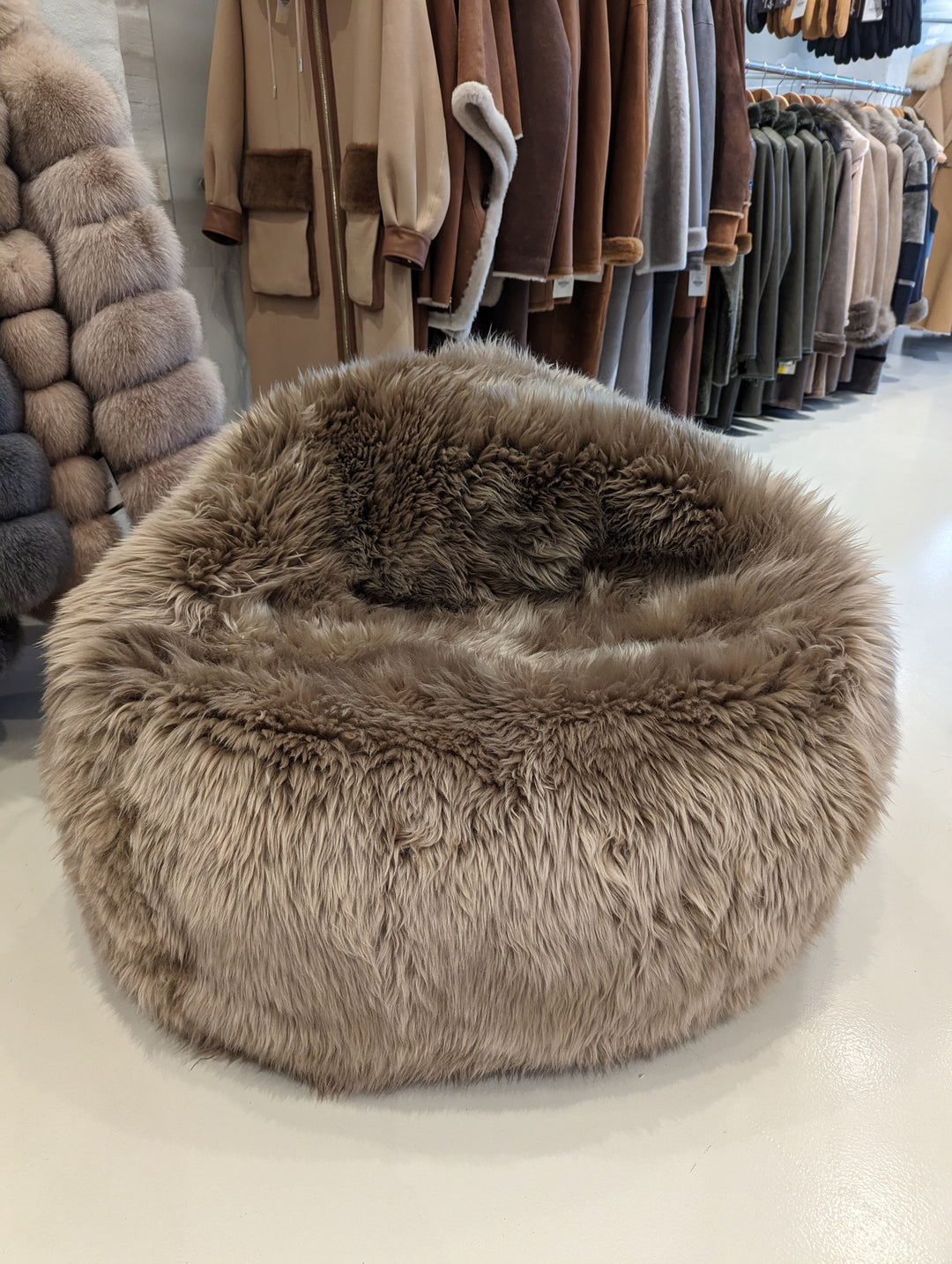 Housse de pouf 92*93 cm. - Peau de Mouton - Accessoires - Chameau
