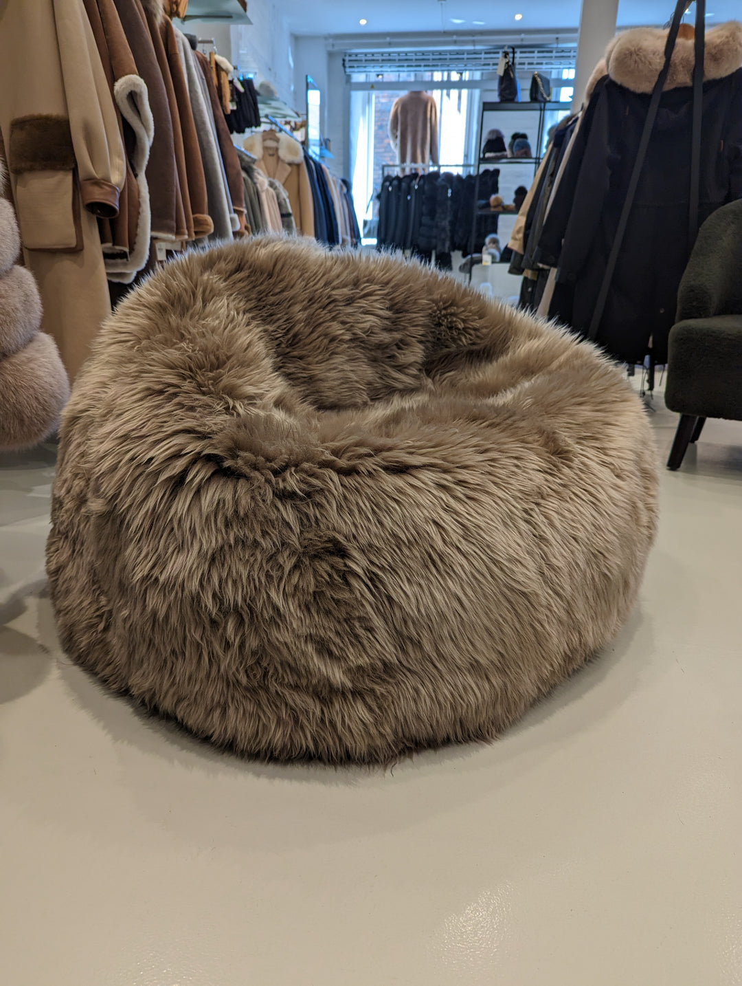 Housse de pouf 92*93 cm. - Peau de Mouton - Accessoires - Chameau