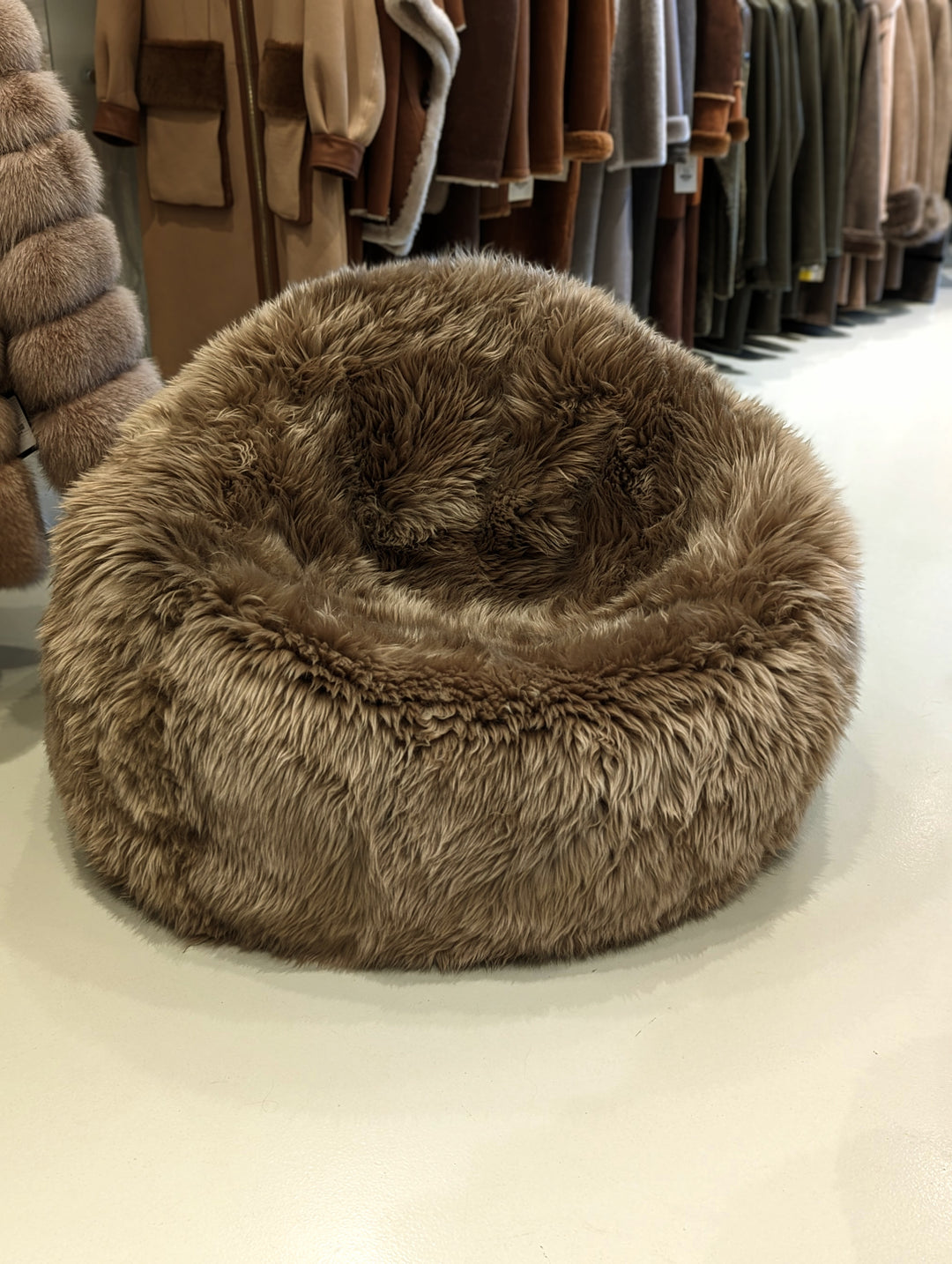 Housse de pouf 92*93 cm. - Peau de Mouton - Accessoires - Chameau