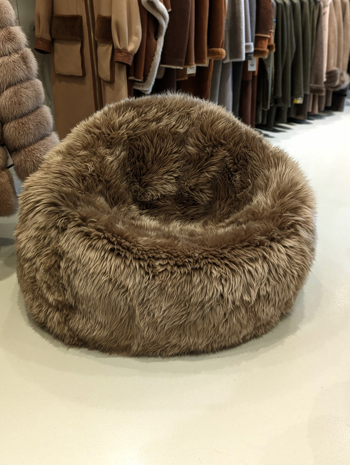 Housse de pouf 92*93 cm. - Peau de Mouton - Accessoires - Chameau