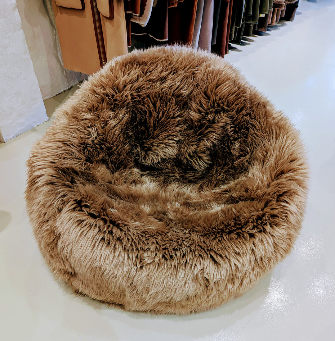 Housse de pouf 92*93 cm. - Peau de Mouton - Accessoires - Chameau