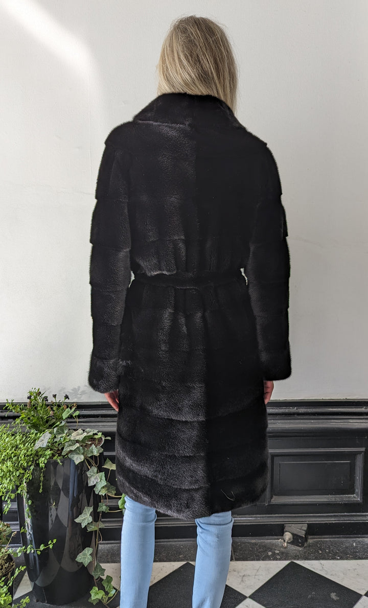 Áloma, 102 cm. - Visón - Mujer - Negro