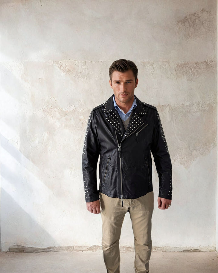Franky - Lamb Thick Dace Leather -miehet - musta