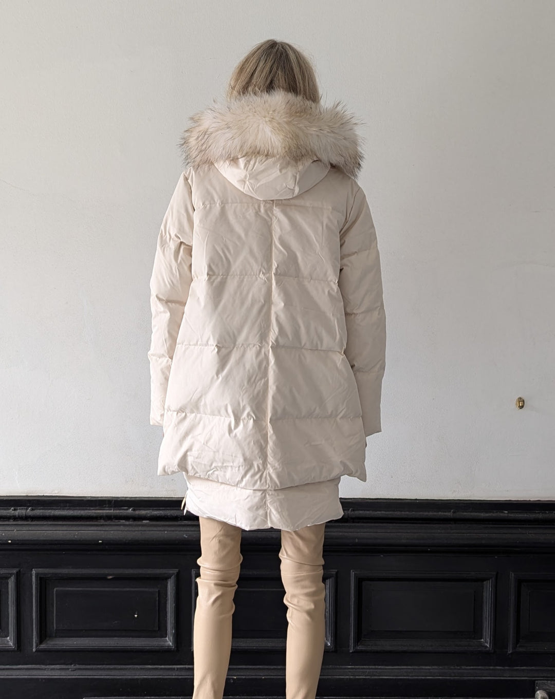 Michelle 2, 90 cm. - Capuchon - Dons - Dames - Gebroken wit