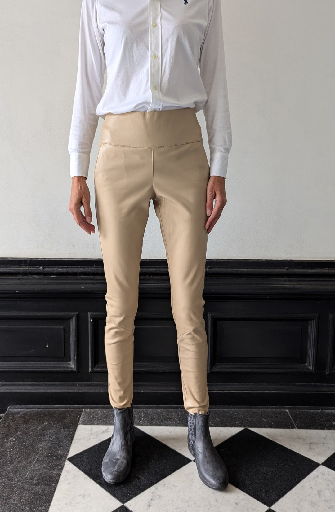 Calça Chiara - Couro Napa Cordeiro - Mulher -