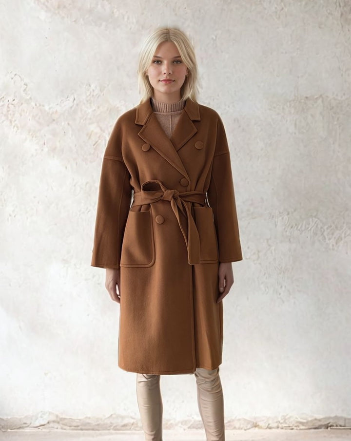 Harlow, 105 cm. - Krave - Uldfrakke - Damer - Cognac
