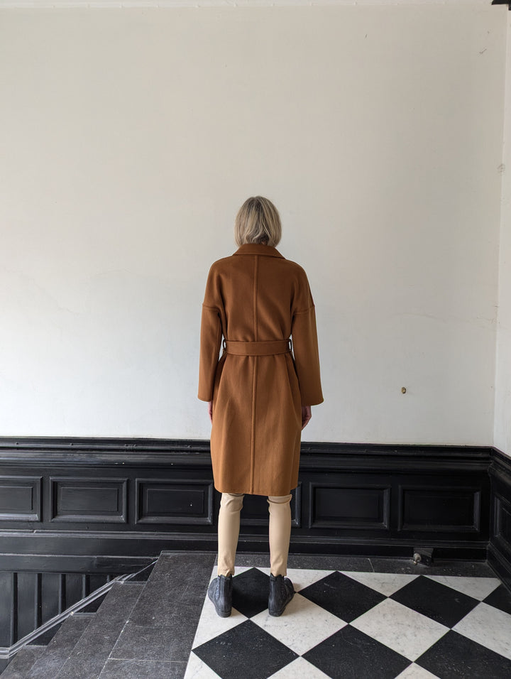 Harlow, 105 cm. - Krave - Uldfrakke - Damer - Cognac