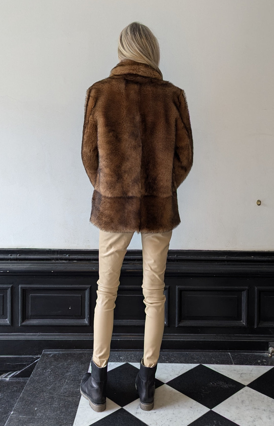 Ica, 70 cm. - Krage - Toscana lammjacka - Dam - Brun