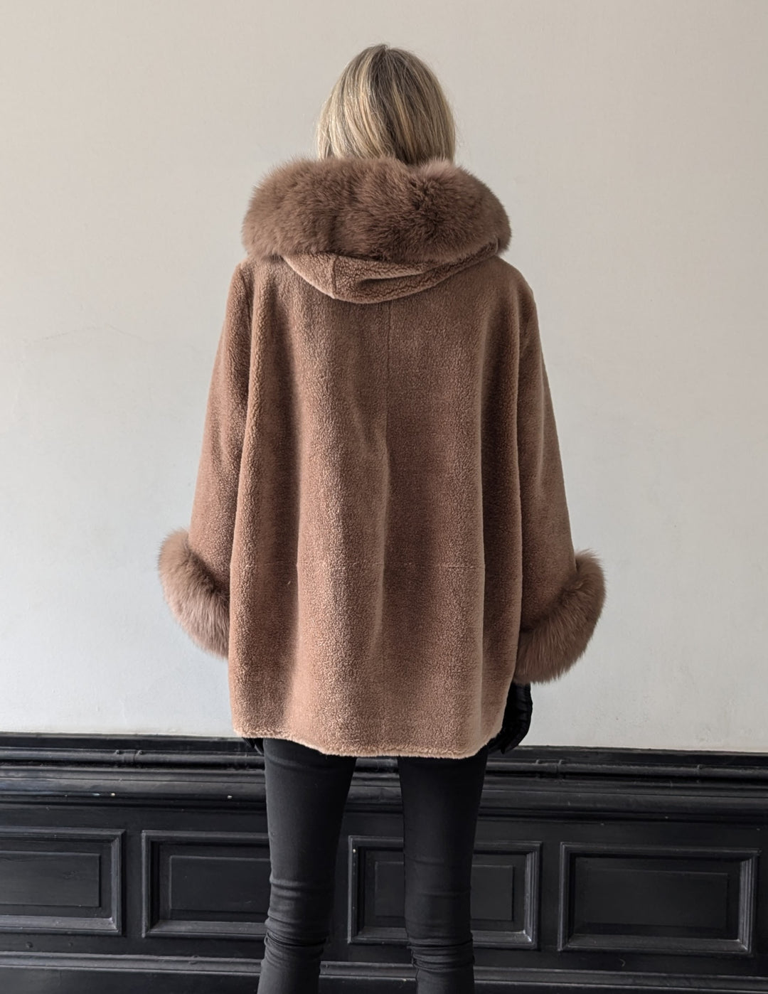 Franciane, 78 cm. - Hette - Air 100% ulljakke - Dame - Kastanje
