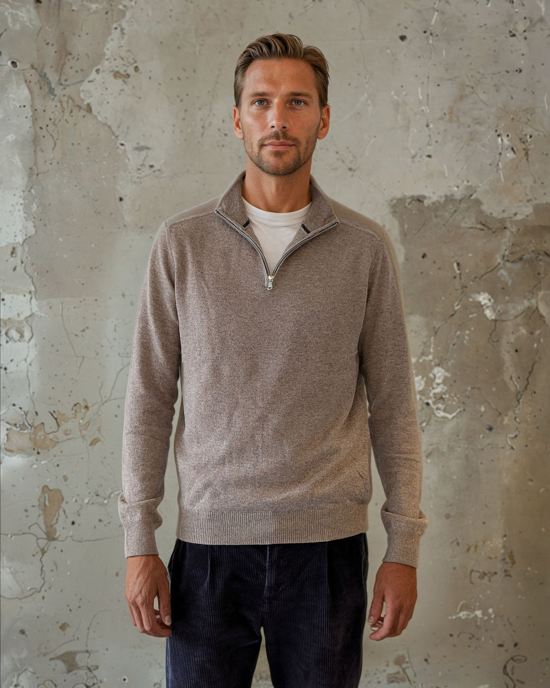 SY-1568 Herrar - 100% Cashmere - Herrar - Eik