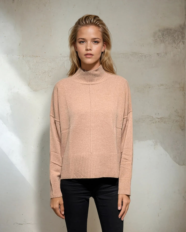 SY-23080 Pull - 100% PureCashmere - Accessoires - Amande