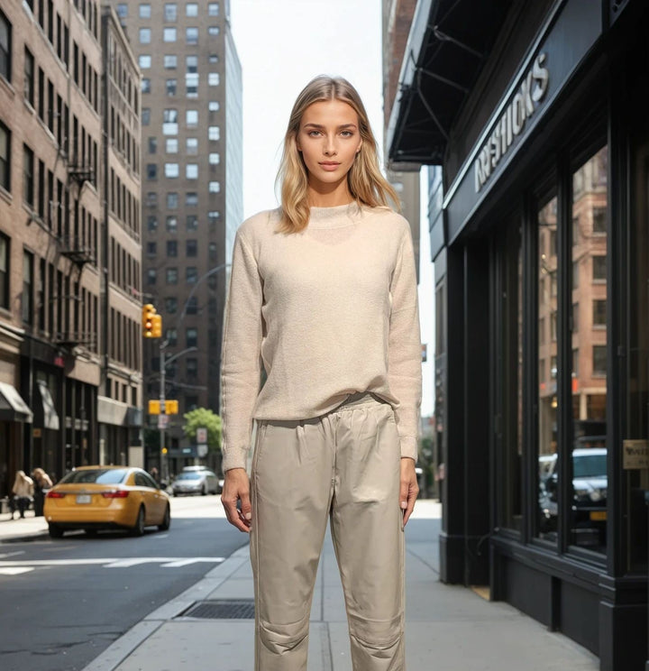 Maglia MKI - 100% Cashmere - Accessori - Beige Chiaro
