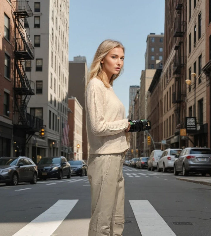 Maglia MKI - 100% Cashmere - Accessori - Beige Chiaro