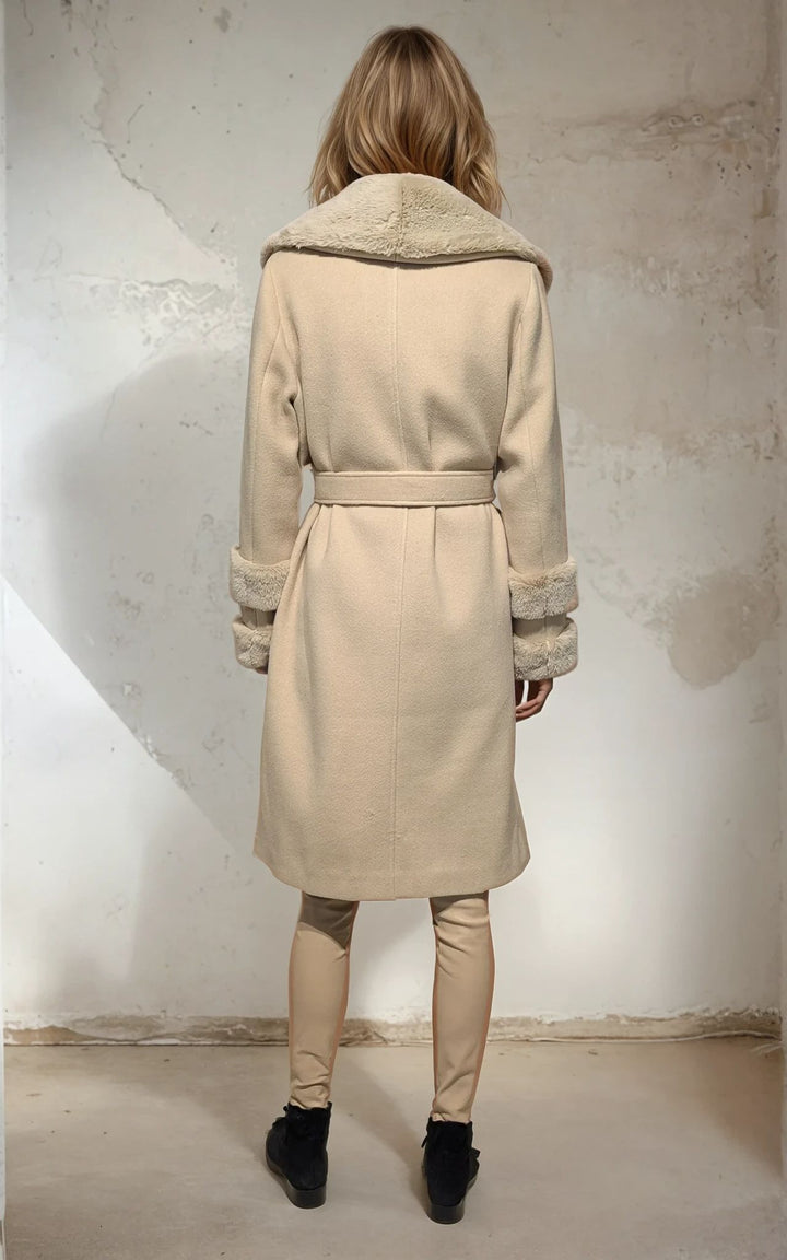 Ivanna, 105 cm. - Krave - Tekstil - Damer - Creme