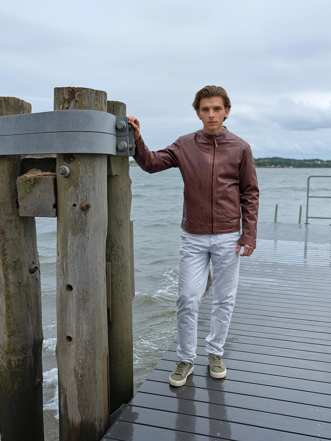Bravo – Lamm-Malli-Leder – Herren – Kupferbraun