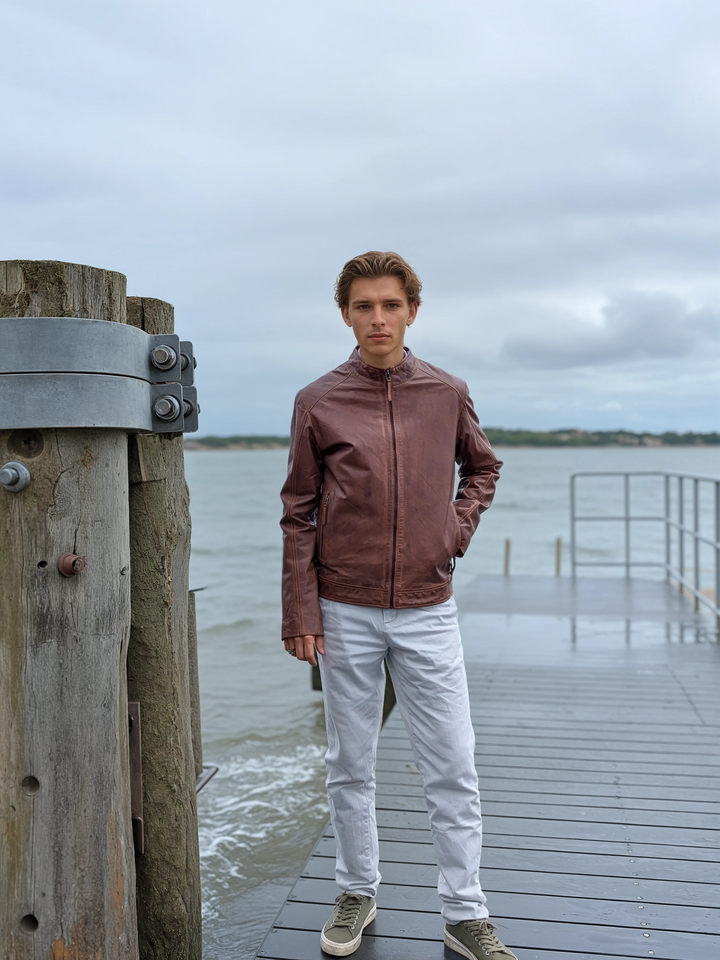 Bravo – Lamm-Malli-Leder – Herren – Kupferbraun