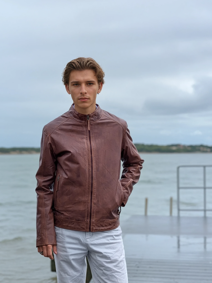 Bravo – Lamm-Malli-Leder – Herren – Kupferbraun