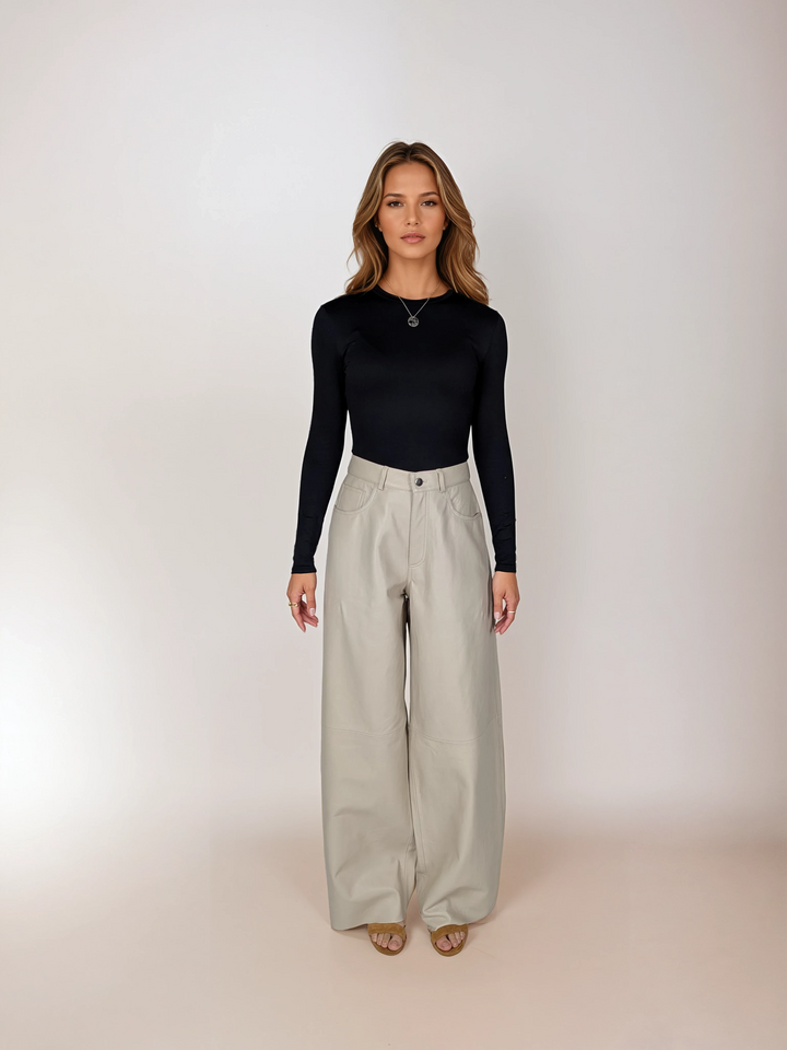 Beth Hose – Lammleder – Damen – Elfenbein
