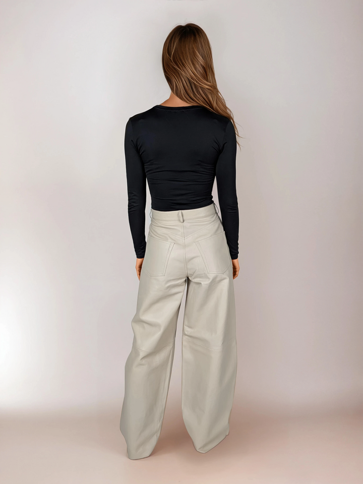 Beth Hose – Lammleder – Damen – Elfenbein