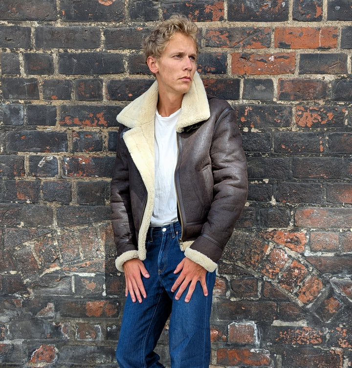 Joost, 68 cm. - Nappa Lamb Crack Washed - Mand - Mørkebrun