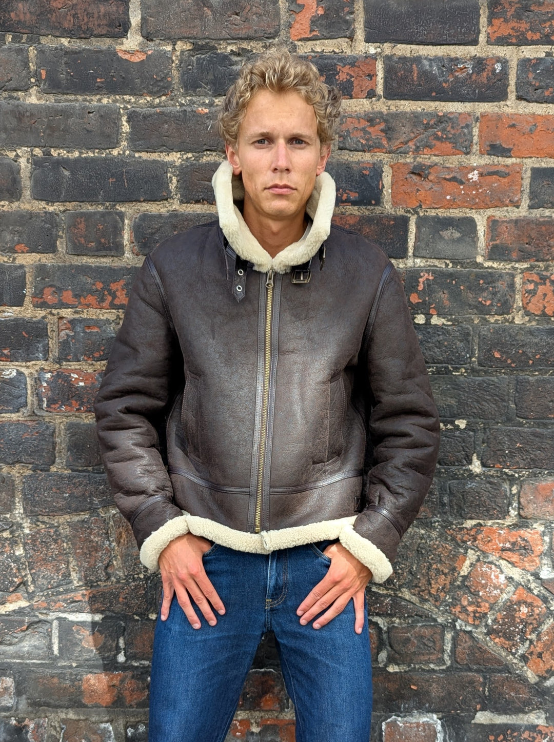 Joost, 68 cm. - Nappa Lamb Crack Washed - Mand - Mørkebrun