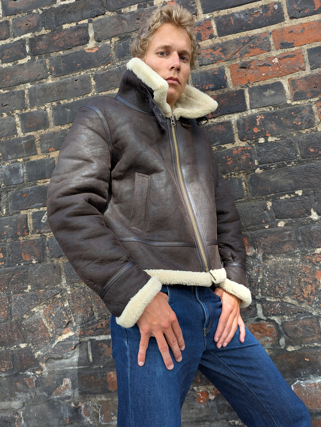 Joost, 68 cm. - Nappa Lamb Crack Washed - Mand - Mørkebrun