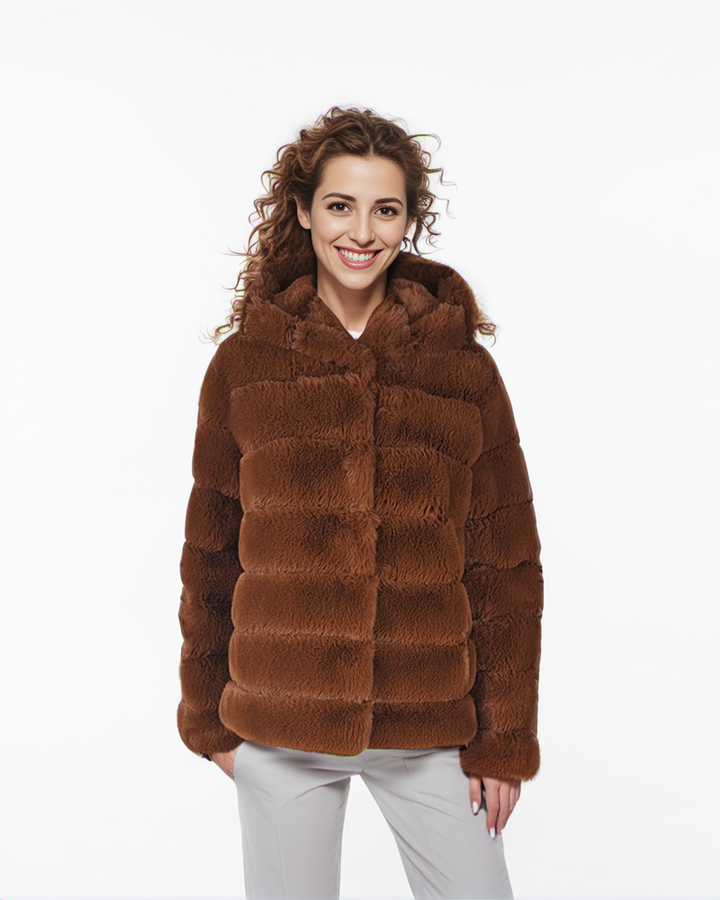 Petrovski, 65 cm. - Capucha - 100% Piel Sintética - Mujer - Chocolate