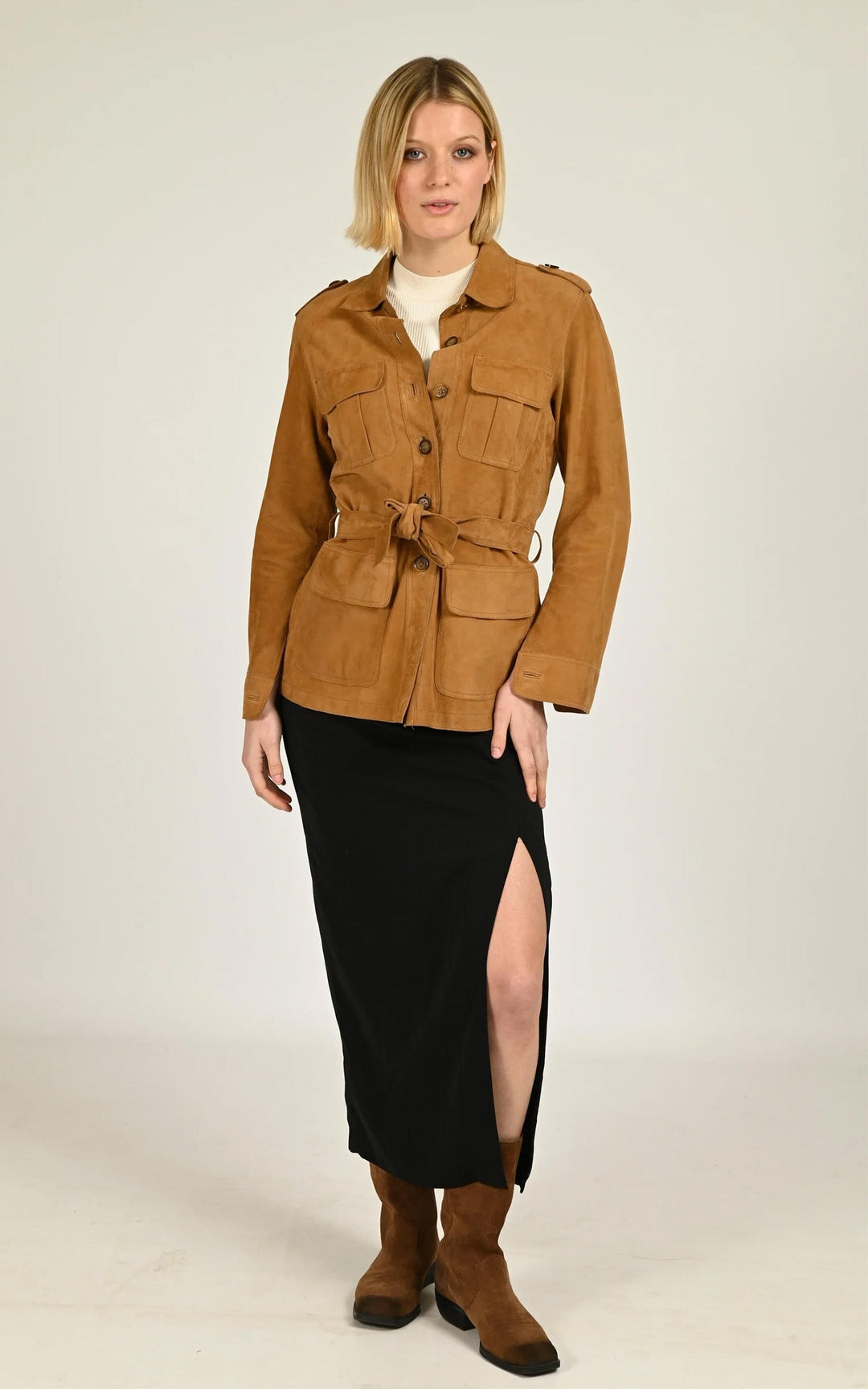 Honey Suede Safari Jacket - Women