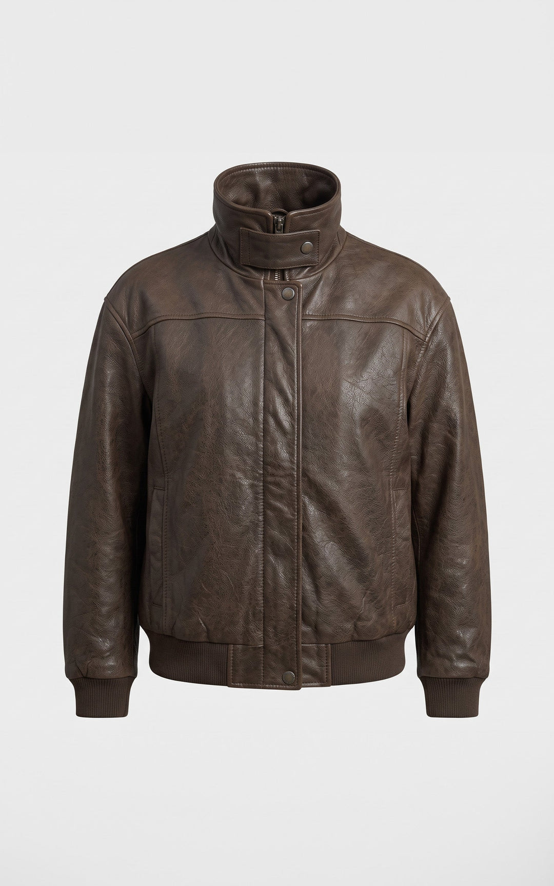 Brown Henriette Short Leather Blouson - Women