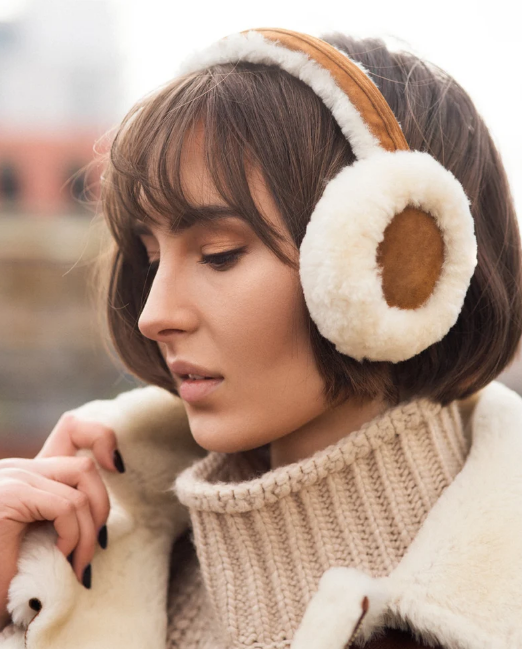 ZXM-207 Oorwarmers - Suède Lam - Dames - Camel