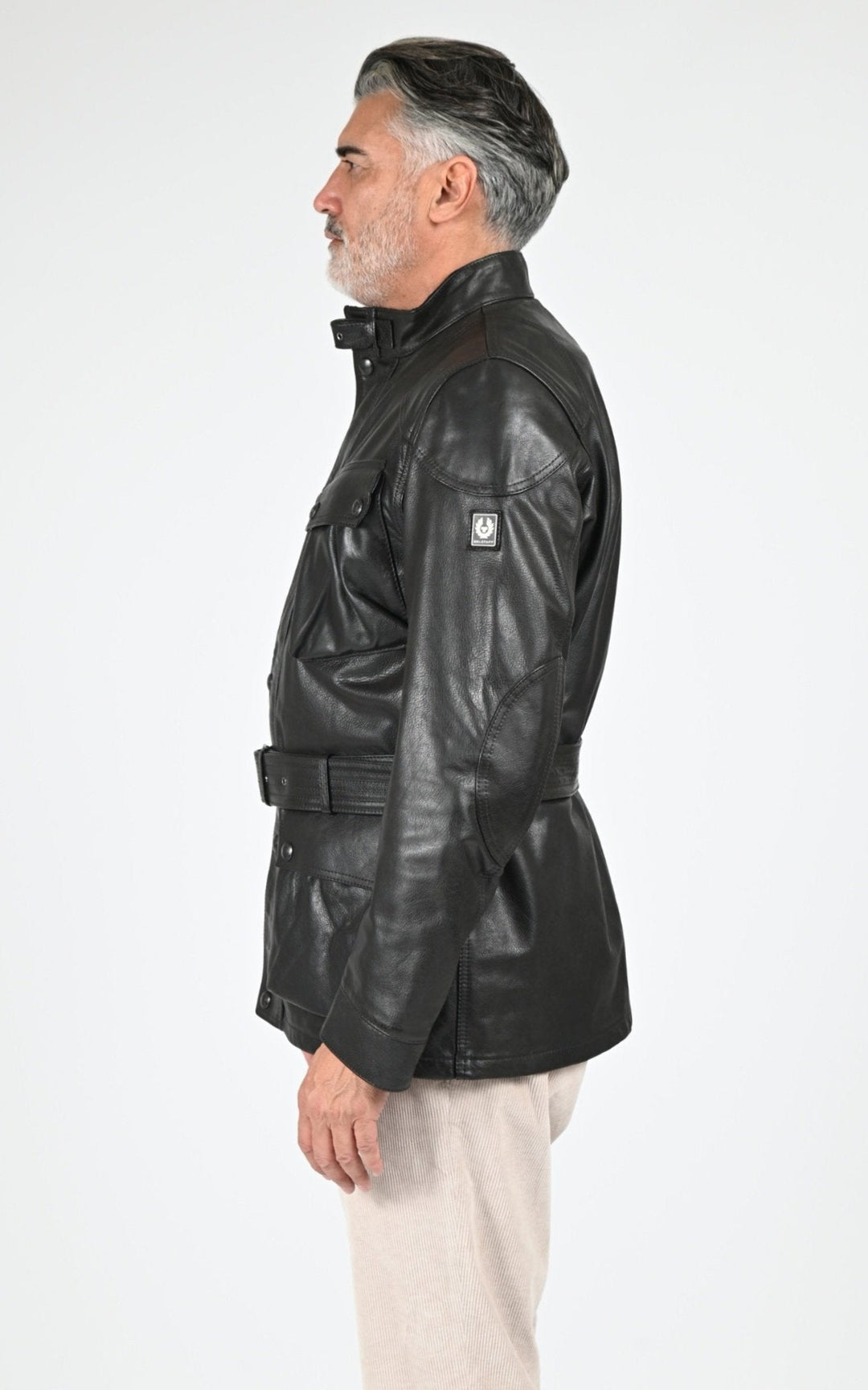 Veste Cuir Homme Belstaff, modèle Trialmaster panther 105312 de couleur black