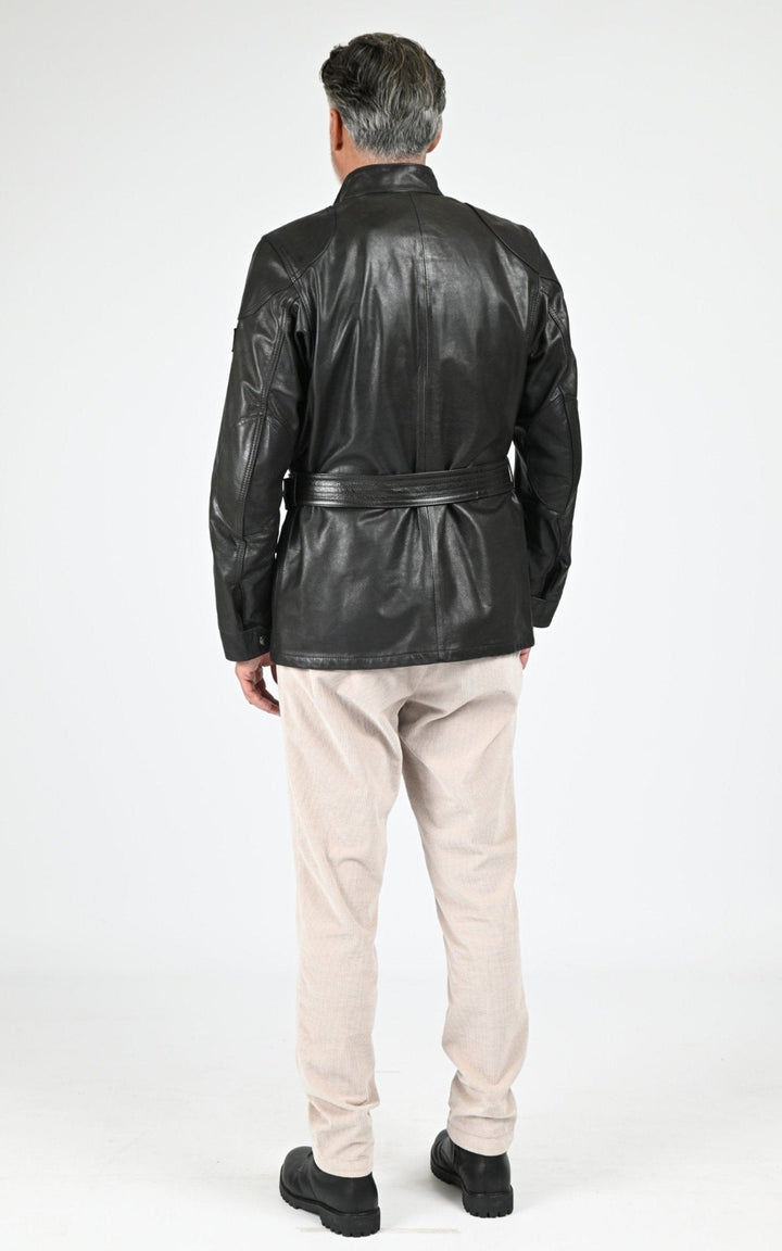 Veste Cuir Homme Belstaff, modèle Trialmaster panther 105312 de couleur black