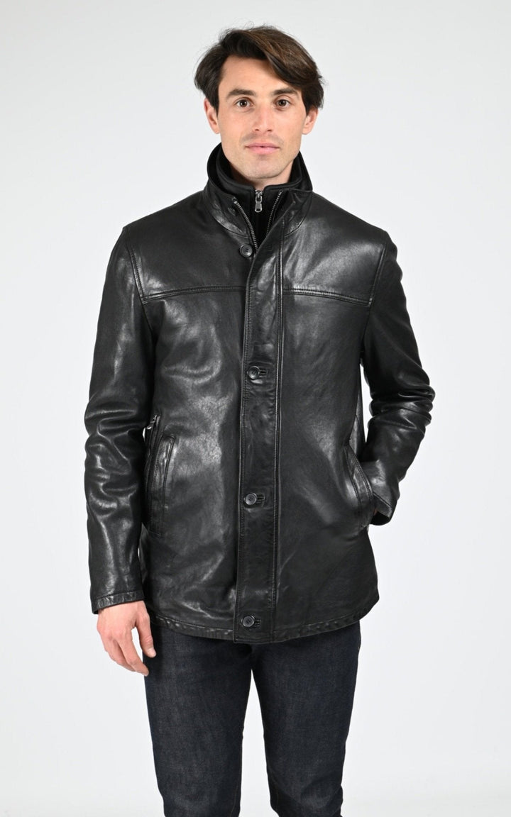 Veste Cuir Homme Daytona 73, modèle Tyler 100120 de couleur black
