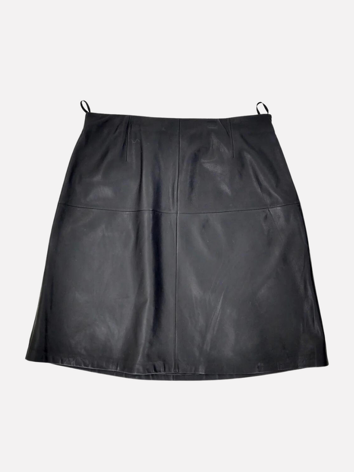 Nomi Skirt XL - Lamb Thick Dace Læder -Damer - Sort