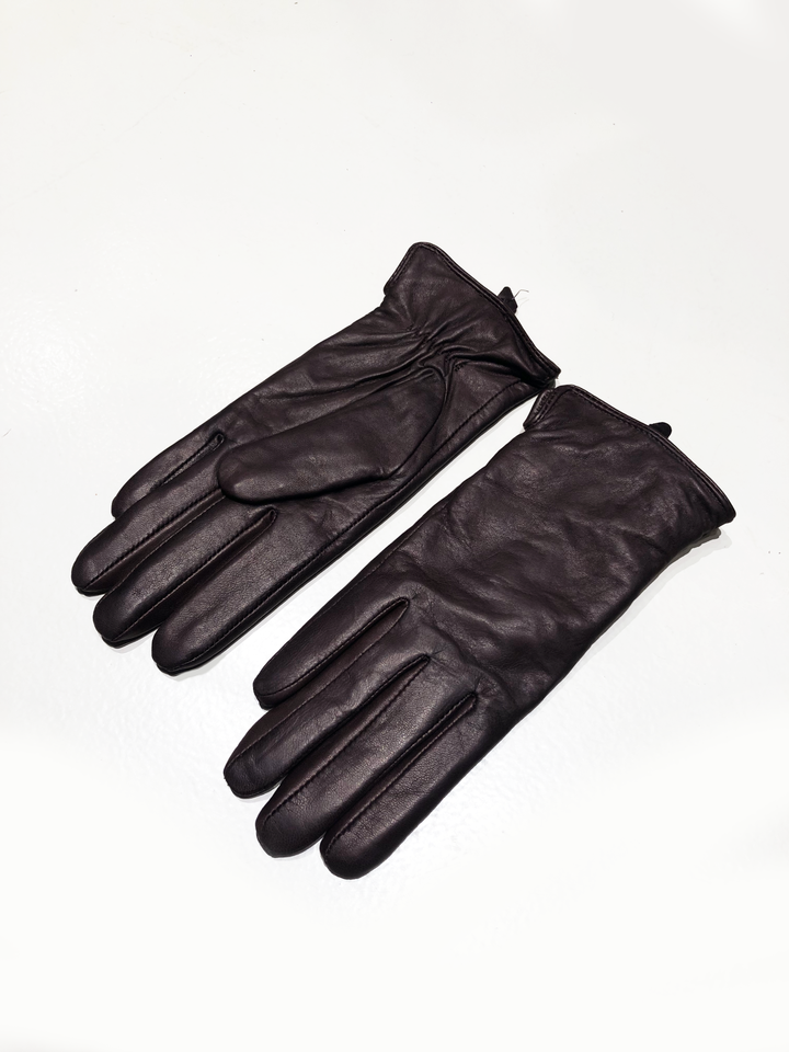 Z-1601 Effen handschoen - Lamsslinkleer - Accessoires - Bruin