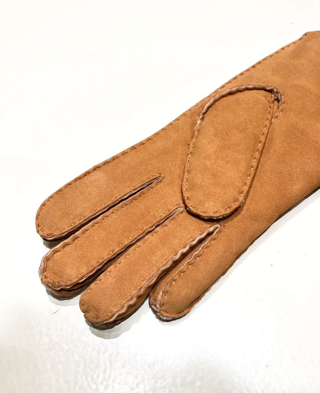 ZXM-010 - Gant en agneau retourné - Homme et Femme - Cognac Foncé