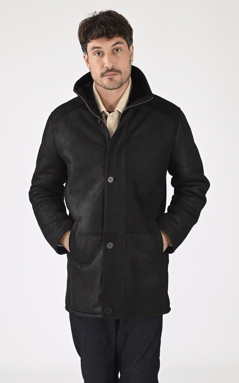 A "GUILLAUME" Noir La Canadienne 3/4 Homme closed photo