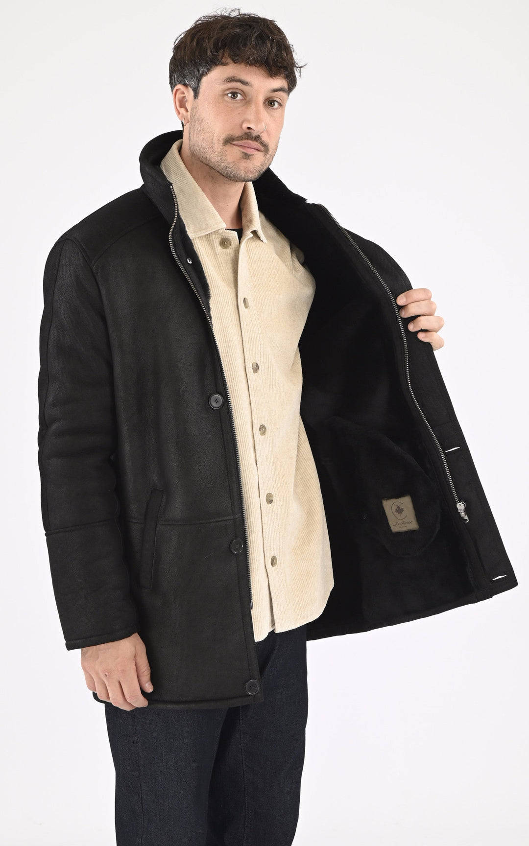 A "GUILLAUME" Noir La Canadienne 3/4 Homme interior photo